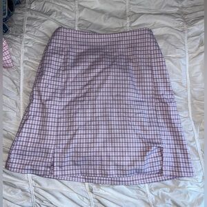 Brandy Melville Purple and White Mini Skirt